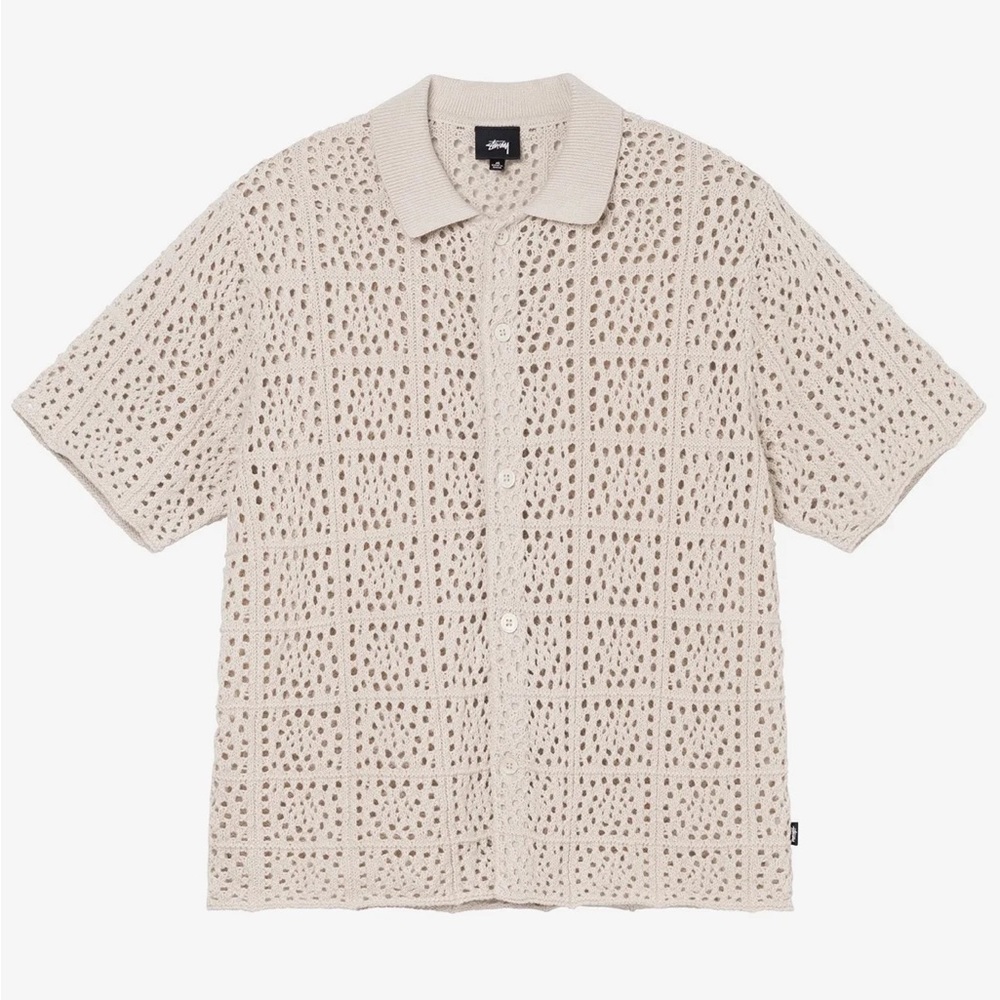 CLOSET CLOSING/LAST CHANCE✨LIKE NEW stussy crochet shirt in natural